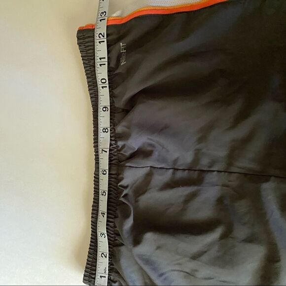 Nike Dri-Fit tempo Running swim Shorts gray orange trim -S - Picture 7 of 7